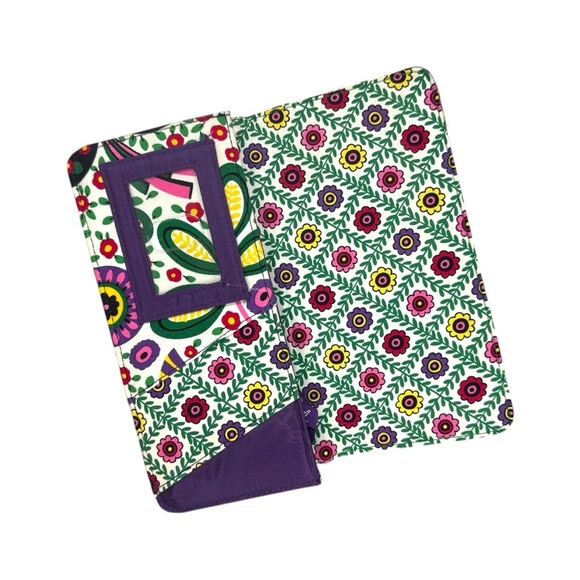 Vera Bradley Buttercup Julia Turnlock Crossbody Bag Purse Boho Wallet Floral - Picture 9 of 10